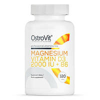 Витамины и минералы OstroVit Magnesium + Vitamin D3 2000 IU + B6, 120 таблеток