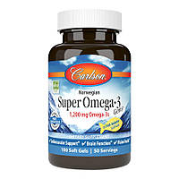 Жирные кислоты Carlson Labs Norwegian Super Omega 3 Gems 1200 mg, 100 капсул