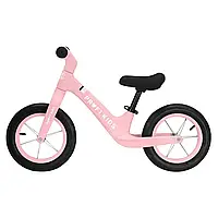 Велобіг дитячий PROFI KIDS 1011 надувні колеса 12 дюймів, рожевий