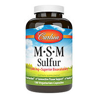 Препарат для суставов и связок Carlson Labs MSM Sulfur 1000 mg, 180 вегакапсул