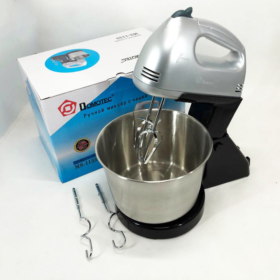 Кухонный миксер тестомес Domotec MS-1133 | Миксер ручной 7 скоростей ...