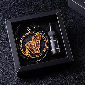 Ароматизатор в машину Овен, знак зодіаку, з світлого дерева