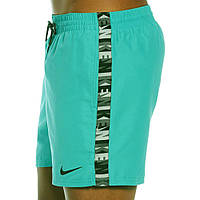 Nike swimming 5 inch volley logo taping shorts nessc473-339 спортивные шорты плавки оригинал бирюзовые - L