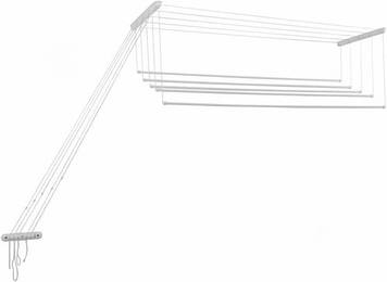 Сушка для одягу 1.4 м стельова на 5 металевих прутів