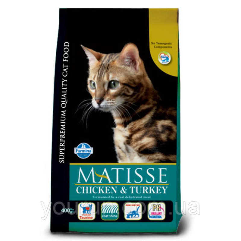 Farmina (Фарміна) Matisse Cat Chicken&Turkey – Сухий корм для дорослих котів (курка/індичка) 400 гр