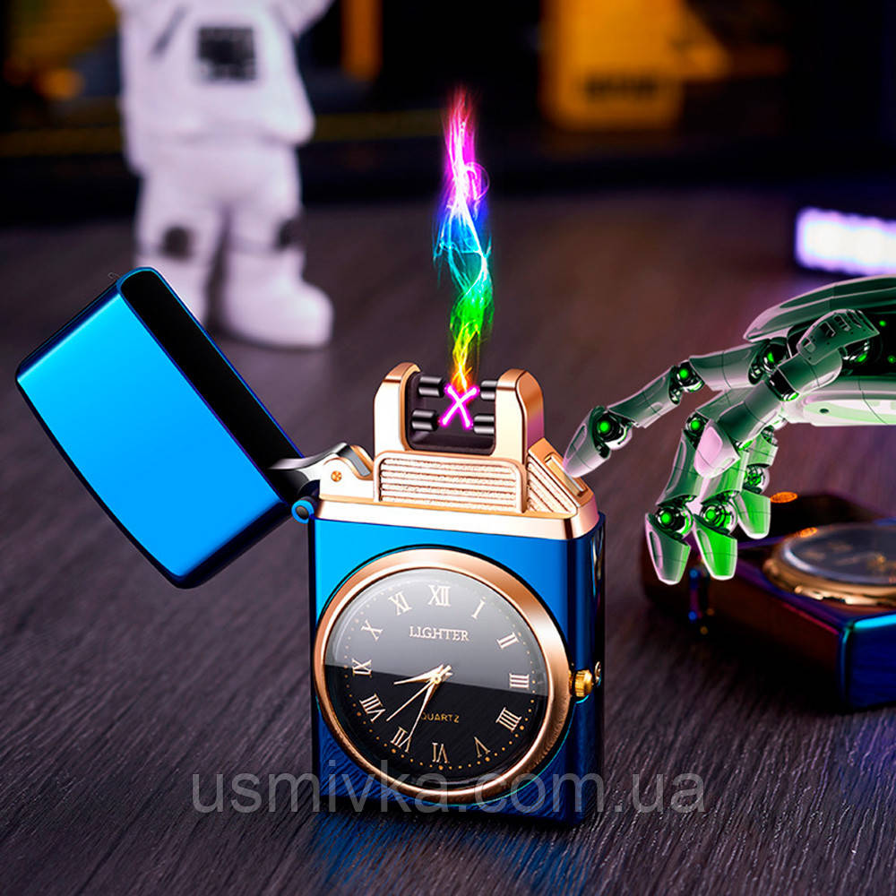 Запальничка usb з годинником зипо в подарунковому пакованні US-755