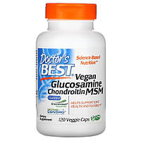 Препарат для суглобів і зв'язок Doctor's Best Vegan Glucosamine Chondroitin MSM, 120 вегакапсул HS