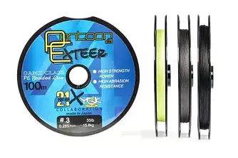 Плетена волосінь Pontoon 21 Exteer, 0.148 mm, 10lb, 4.5 kg, 100m, Fluo, X4 (63875) Ex- 0.8 Fluo
