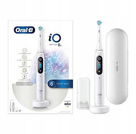 Електрична зубна щітка Oral-B iO Series 8 біла Зубна щітка орал б серіес іо 8 білого кольору
