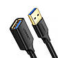 USB-кабель подовжувач USB на USB UGREEN Extension Male Cable (1m, 5 Gbit/s, OTG, USB 3.0, 2A). Black, фото 10