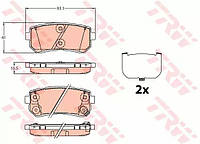 Тормозные колодки для дисков hyundai tucson, kia sportage, 1.6-2.0, 15-, TRW (GDB3636)