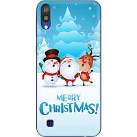 Чехол Силиконовый для Телефона с Принтом на Samsung Galaxy M10 (M105) (Новогодний, Веселая Компания)
