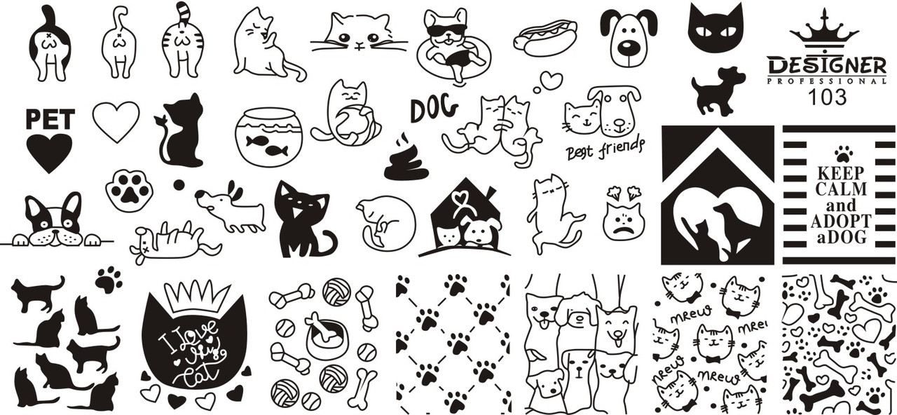 Пластина для стемпінгу Designer Professional, 12 х 6 см, #103, фото 1