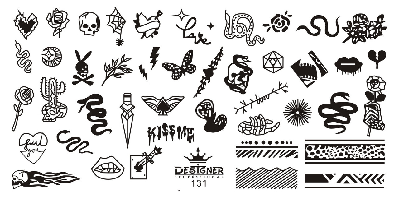 Пластина для стемпінгу Designer Professional, 12 х 6 см, #131, фото 1