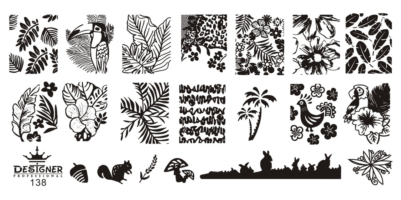 Пластина для стемпінгу Designer Professional, 12 х 6 см, #138, фото 1