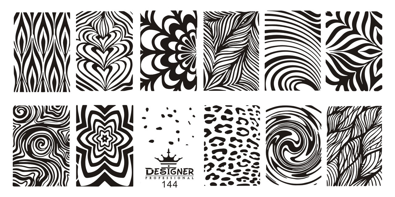 Пластина для стемпінгу Designer Professional, 12 х 6 см, #144, фото 1