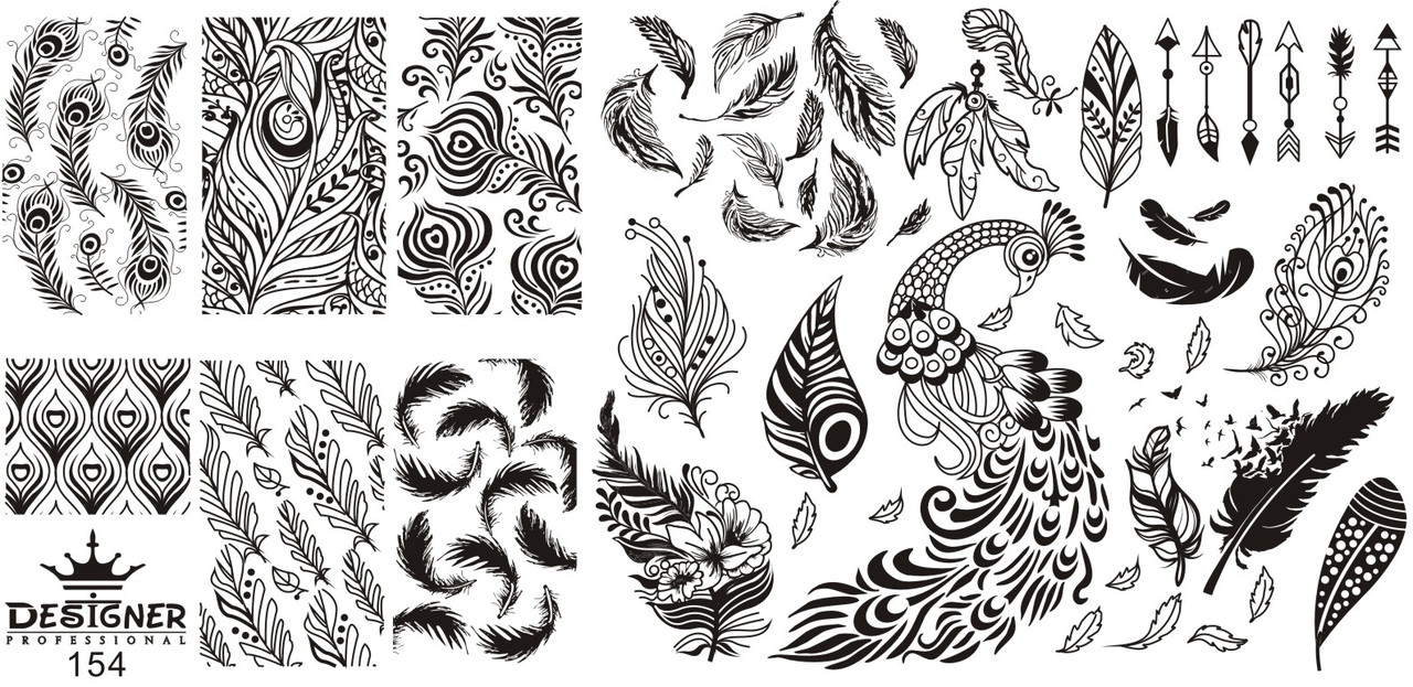 Пластина для стемпінгу Designer Professional, 12 х 6 см, #154, фото 1