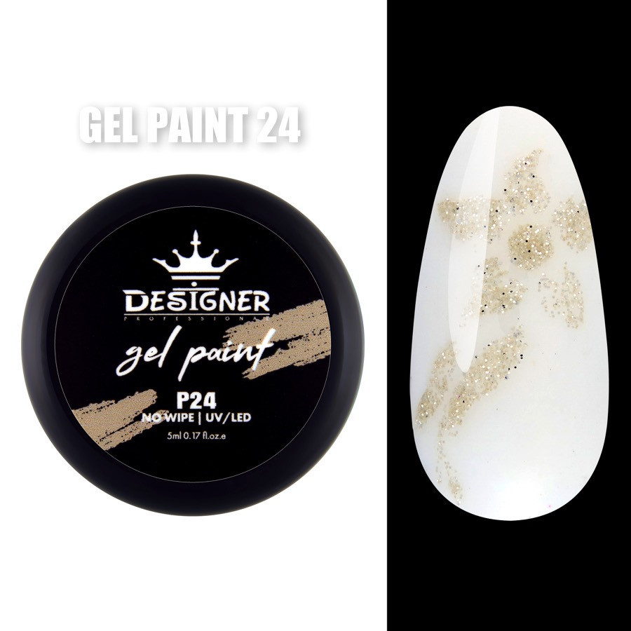 Гель-фарба для дизайну Designer Professional Gel Paint No Wipe 24, 5 мл, фото 1