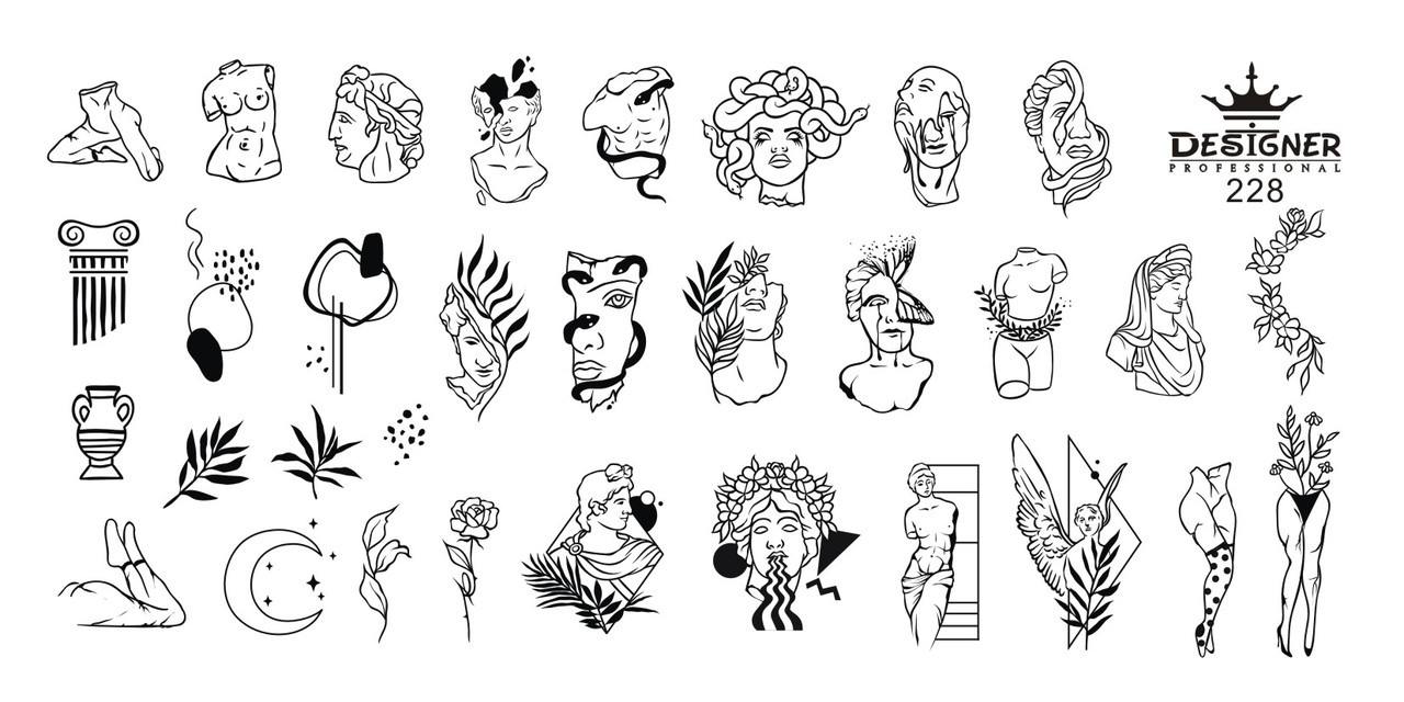 Пластина для стемпінгу Designer Professional, 12 х 6 см, #228, фото 1