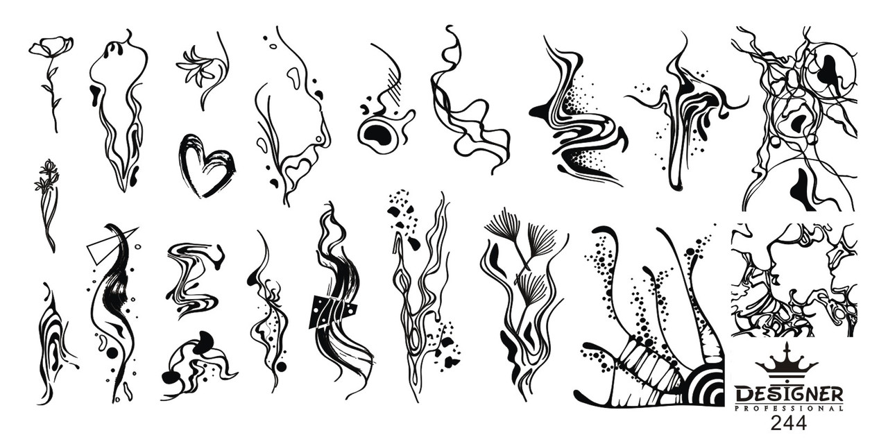 Пластина для стемпінгу Designer Professional, 12 х 6 см, #244, фото 1