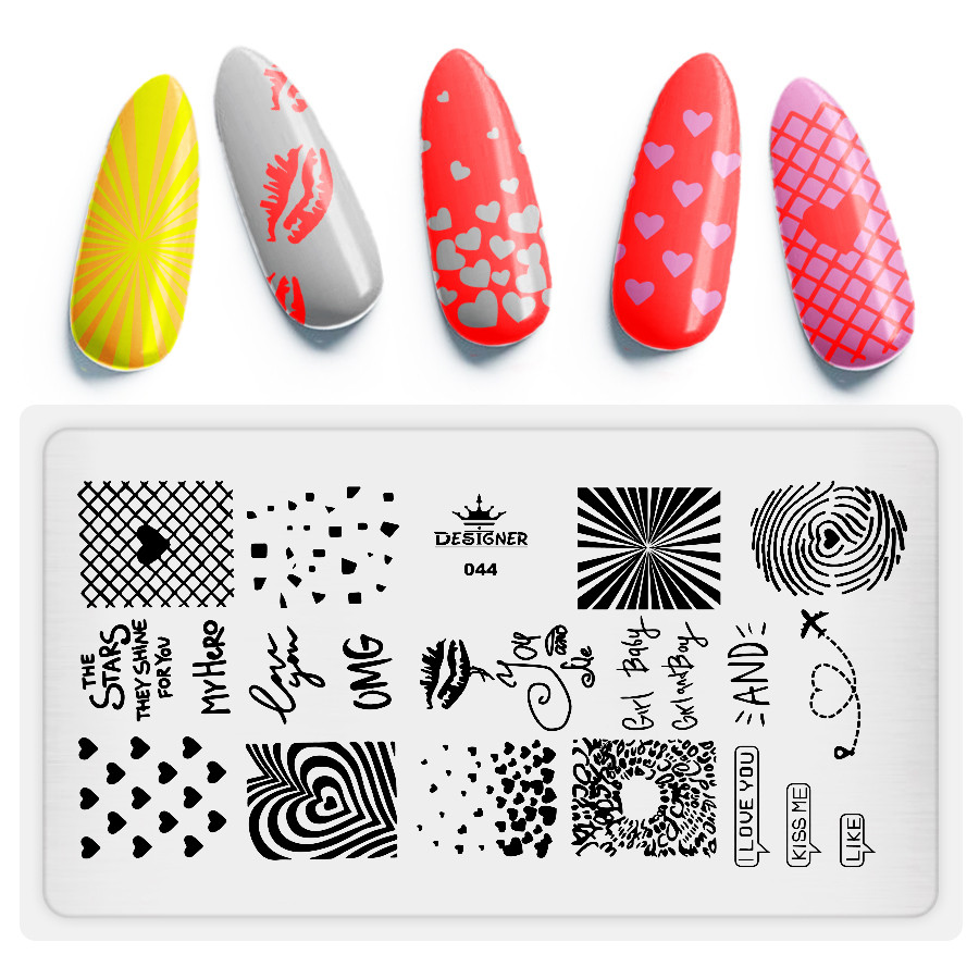 Пластина для стемпінгу Designer Professional, 12 х 6 см, #44, фото 1