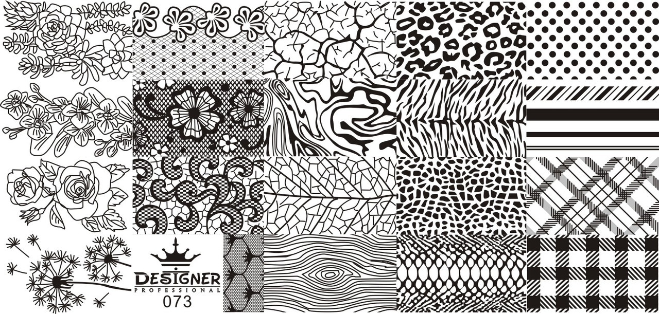 Пластина для стемпінгу Designer Professional, 12 х 6 см, #73, фото 1