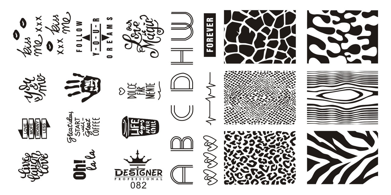 Пластина для стемпінгу Designer Professional, 12 х 6 см, #82, фото 1