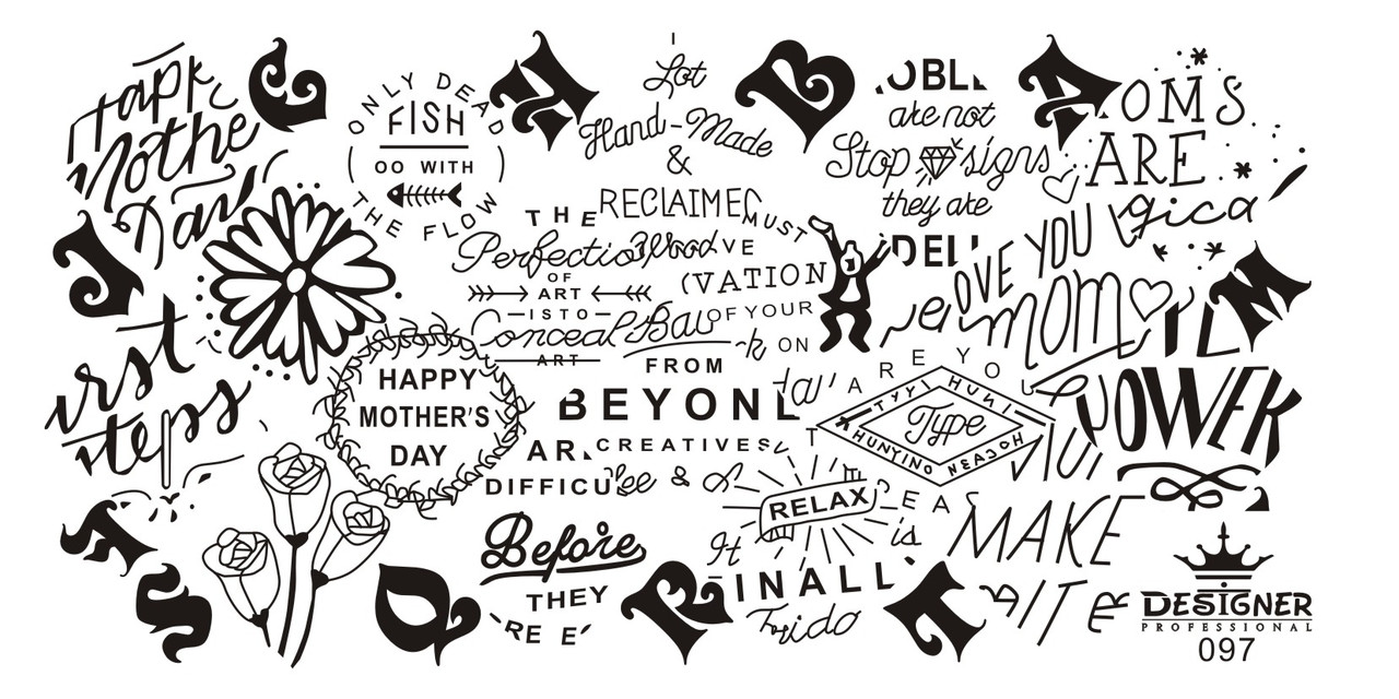 Пластина для стемпінгу Designer Professional, 12 х 6 см, #97, фото 1