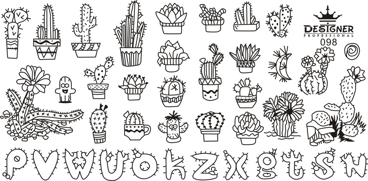 Пластина для стемпінгу Designer Professional, 12 х 6 см, #98, фото 1