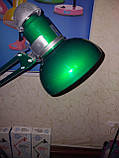 Настільна лампа на струбцині висока з вимикачем на плафоні, Е27, "Смарагд" LOGA, фото 6