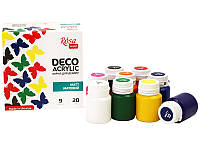 Акрил фарби ROSA Start набір 9кол по 20мл матові 90747128