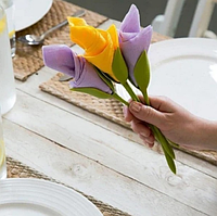 Органайзер для салфеток или держатель для салфеток настольный в форме цветка 16шт