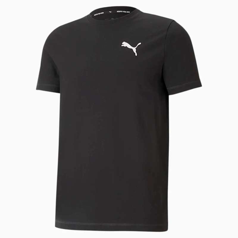 Футболка спортивна чоловіча Puma Active Soft Tee 586726 01 (чорна, бавовна 60%, повсякденна, бренд пума)