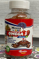 Mina Kids - комплекс вітамінів для дітей Омега-3 та вітамін Д 120 шт Египет