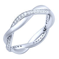 Серебряное кольцо SIlverStore с фианитами, вес изделия 2,34 гр (1824580) 17.5 размер