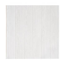 Самоклеюча 3D панель 700x700x5мм Біло-сірий імітація вагонка (HSMW-1)