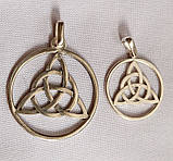 Трискель в колі оберіг з срібла 925-ої проби, фото 2