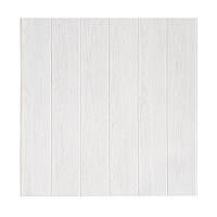 Самоклеюча 3D панель 700x700x5мм Біло-сірий імітація вагонка (HSMW-1)