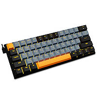 Клавиатура игровая E-YOOSO Z11 механическая проводная 61 клавиша Желтая подсветка + кириллица Черный