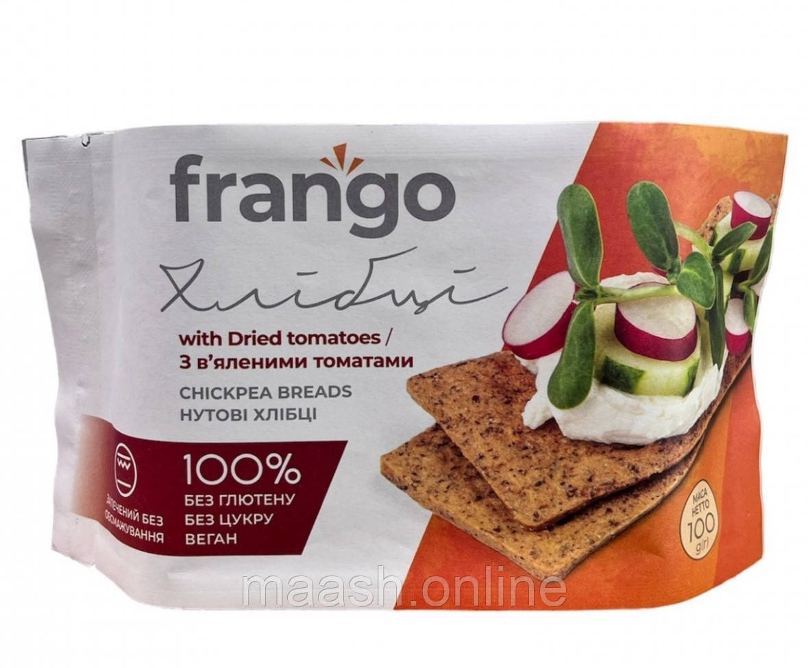 Нутові хлібці з в'яленими томатами Frango, 100г