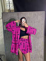Костюм жіночий літній з принтом із софту кімоно і шорти (Норма), фото 7