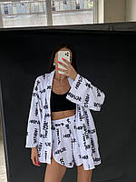 Костюм жіночий літній з принтом із софту кімоно і шорти (Норма), фото 2