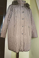 Куртка жіноча бежева зимова модна 64 66 EXSTREM