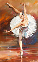 Алмазная мозаика "Балерина", картина стразами. 30*40 см Кладовка