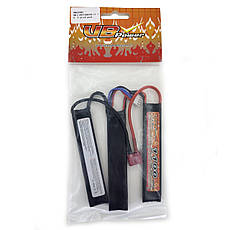 Акумулятор Li-Po 11.1V 1100mah - 3 stick 20-40C нунчаки Т-конектор (VBPower) (для страйкболу), фото 4