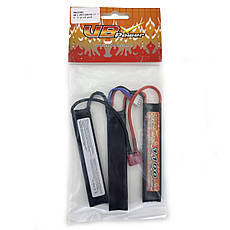 Акумулятор Li-Po 11.1V 1100mah - 3 stick 20-40C нунчаки Т-конектор (VBPower) (для страйкболу), фото 5