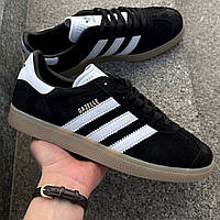 Женские кроссовки Adidas Gazelle Black Gum адидас