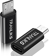 TRANLIKS 2 Pack Micro USB to Lightning, адаптер