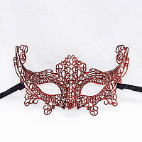 Маскарадная маска на карнавал унисекс 22 на 13 см красный