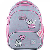 Рюкзак GoPack Education каркасний Lovely Pets 38x28x15 см, 12.5 л, сірий (GO24-597М-1)